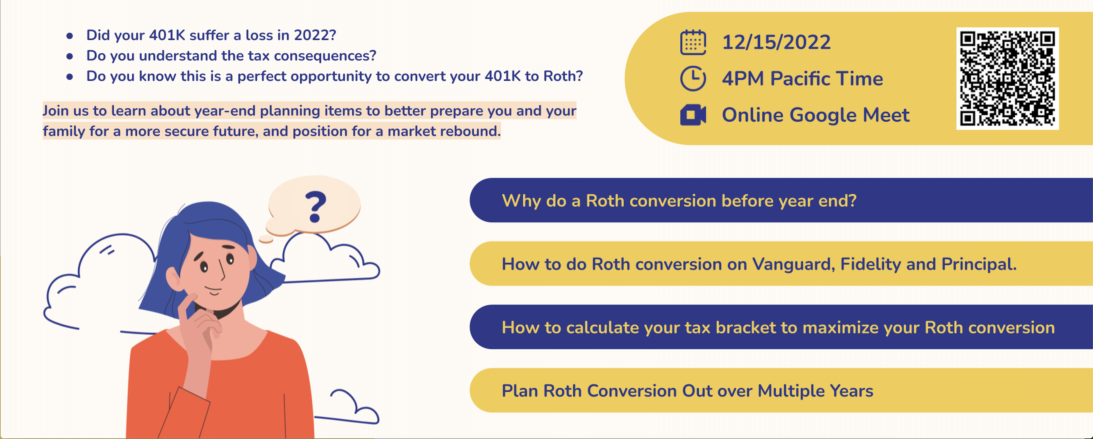 Seminar - Step-by-step Guide on Roth 401K Conversion Before Year End